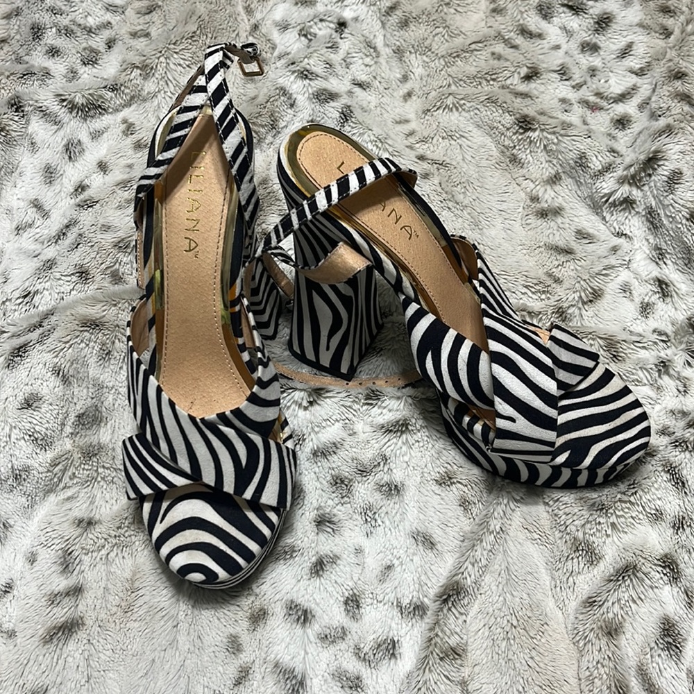 Lilliana Zebra Heels